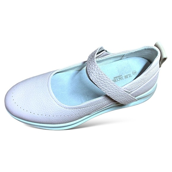 ILSE JACOBSEN for ECCO Genuine Pebbled Leather Blush Pink Mary Janes US Sz 9 - Picture 1 of 8